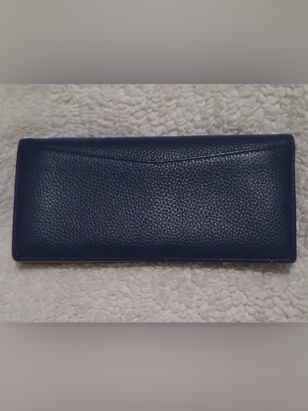 Nordstrom Midnight Blue Full Size, Long Leather Wallet.